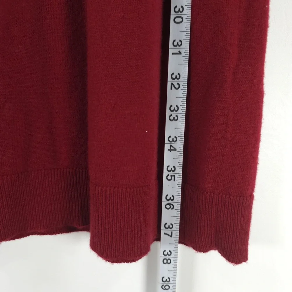 New Kate Spade New York WOOL Blend RussetRed Fringe Sweater Dress NJMU9336 SMALL